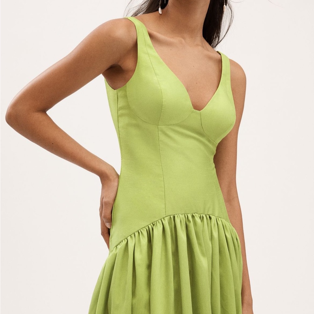 Hutch Elegant Green Sleeveless Dress